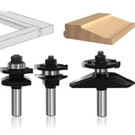 Leatbuy Router Bit Set 3 Pcs 1/2 Inch Shank Round Raised Panel Cabinet Door Rail. Fixed Price $59.99.