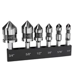 6 Pc M35 Cobalt Countersink Drill Bit Prograde 5FLUTE 1/4 Inch Hex Shank. Fixed Price $43.45.